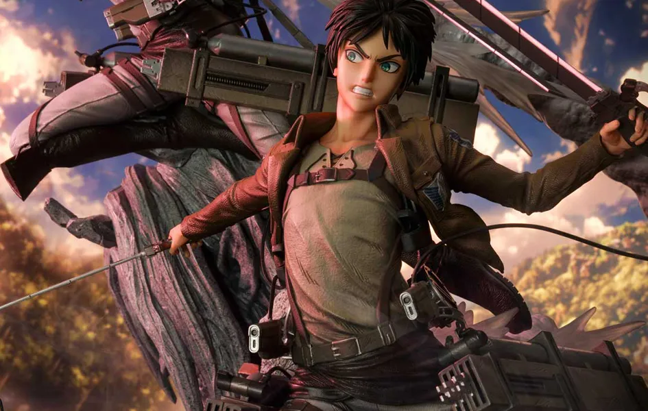 Video Capture Attack On Titan - Eren, Mikasa, and Armin (DX Bonus Version) 1/4 Scale Statue