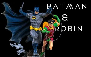 Identity Crisis Multi generational Batman & Robin Deluxe Art Scale Statue