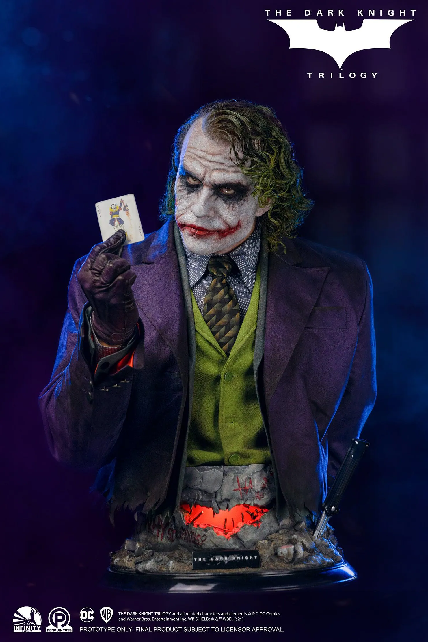The Dark Knight Joker Life-Size Bust (Heath Ledger) Gold Standard Seasonally Rare