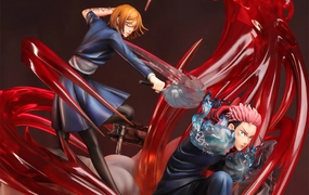 Robot Creation Jujutsu Kaisen - Yuji Itadori and Kugisaki Nobara - Black Flash 1/6 Scale Statue