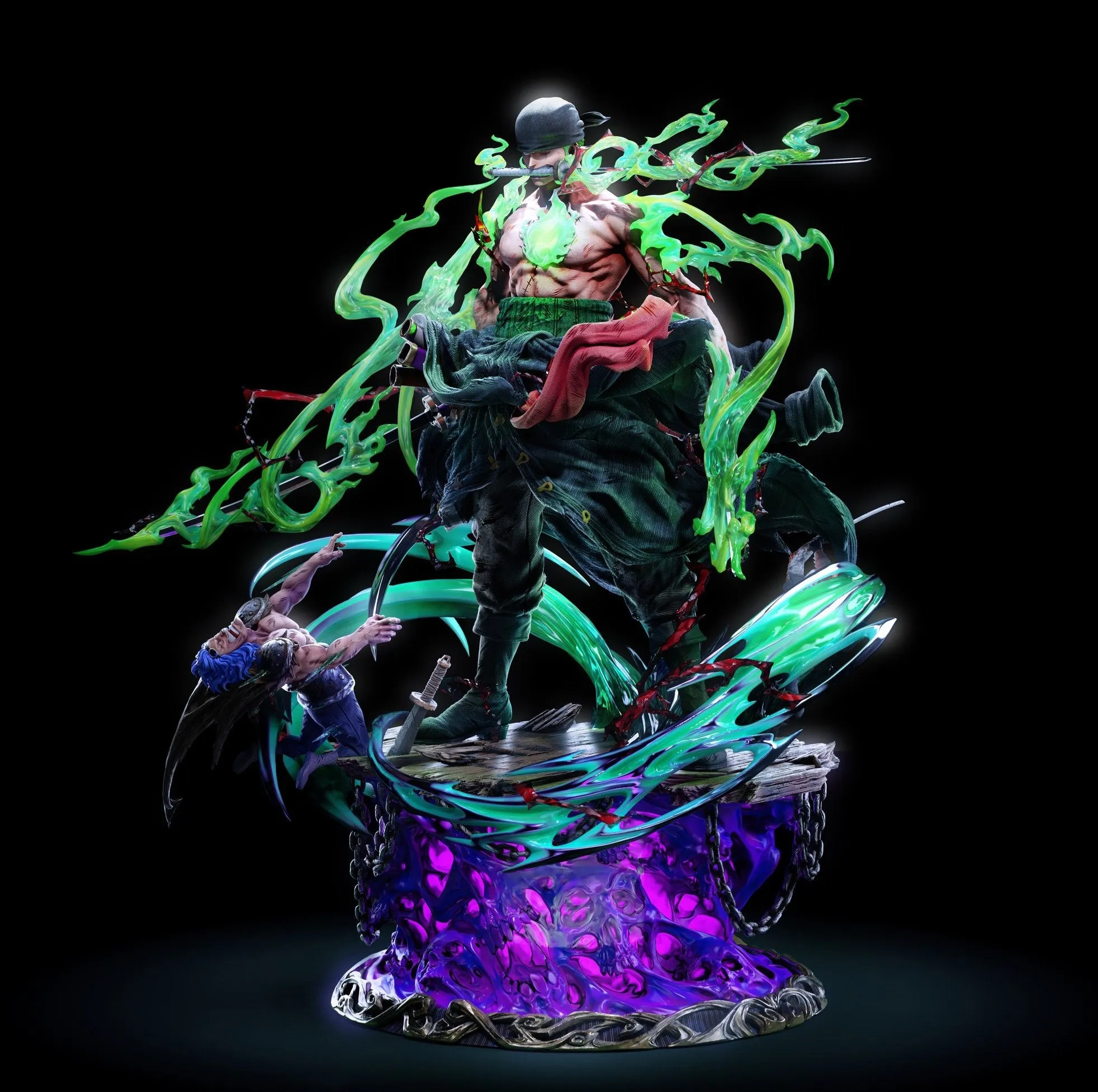 Carbon Neutral Hardly Ever Tier One Piece - Awakening Roronoa Zoro 1/4 Scale (Q ) Statue