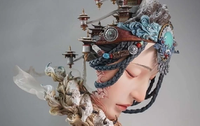 Mountain Animal Luxury Gift Winter Tibet Shambhala Statue (Painted Version)