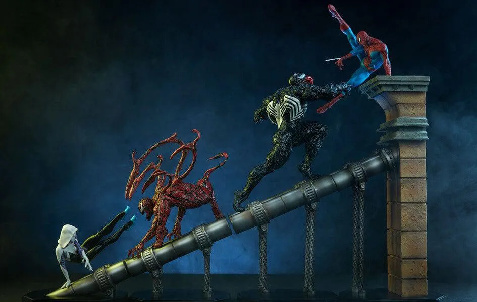 Synergy System Marvel Battle Diorama Series Spider-Man Statue BUNDLE by Iron Studios
