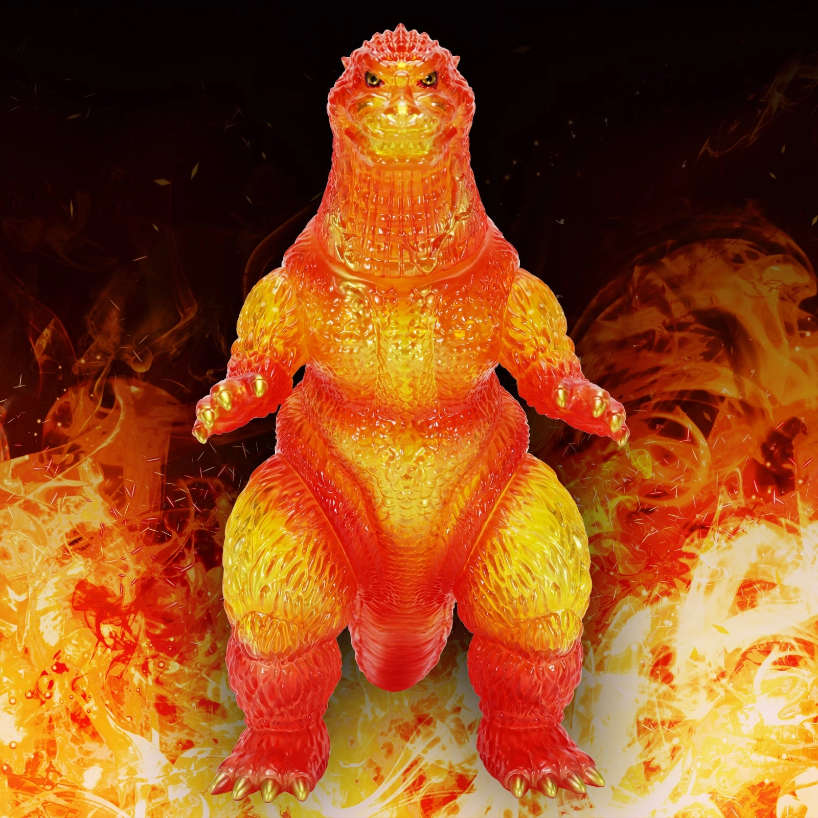 Godzilla Big Retro Soft Vinyl Series - Godzilla vs. Destoroyah Burning Clear Ver. [Pre-Order Mar 2026] Vinyl Toy