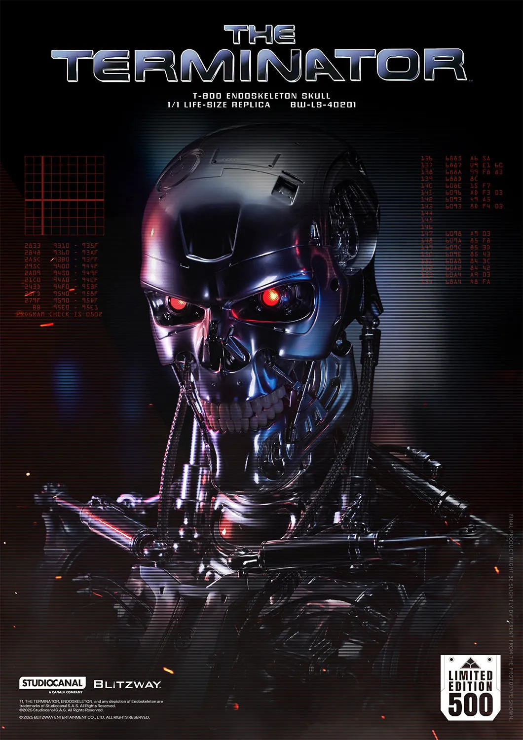 T-800 Endoskeleton Skull Life-Size Bust Brand Collaboration Auditory Processing