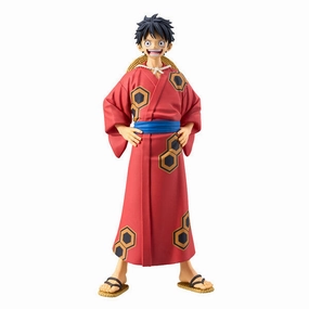 One Piece DXF Figure The Grandline Series Wano Country Monkey D. Luffy Yukata Ver. Pewter Figure