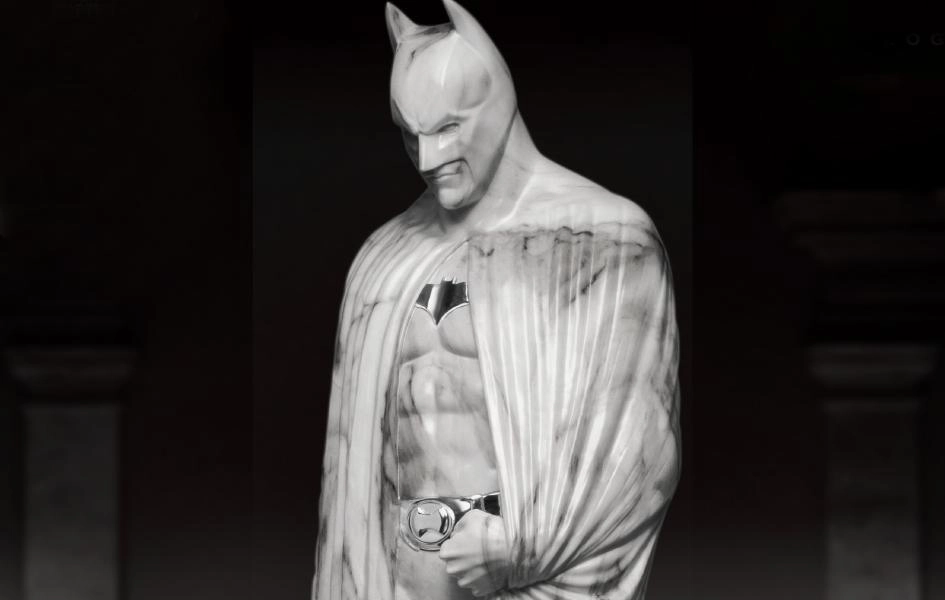 The Dark Knight Rises - Master Craft - The Dark Knight Memorial Statue White Faux Marble Texture Edition Fairy tale