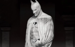 The Dark Knight Rises - Master Craft - The Dark Knight Memorial Statue White Faux Marble Texture Edition Fairy tale