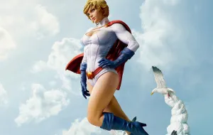 Combined Effort Platinum Trophy Power Girl DX Bonus Version 1/3 Scale Statue