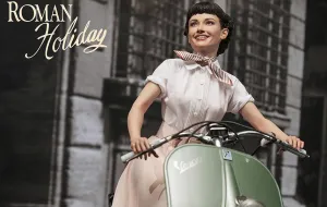 Audio Excellence Princess Ann & Vespa 125 "Roman Holiday" Statue