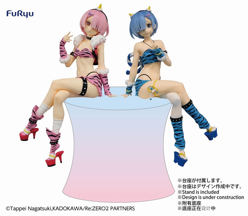 Hand Painted Rem & Ram Demon Costume Noodle Stopper Prize Figure