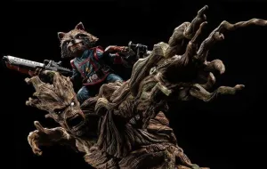 Rocket Raccoon & Groot 1/4 Scale Statue Somewhat Uncommon