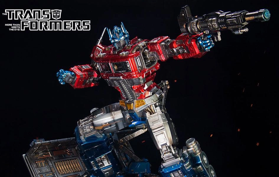 Optimus Prime Statue by Imaginarium Art International Icon Themed Background