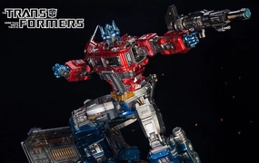 Optimus Prime Statue by Imaginarium Art International Icon Themed Background
