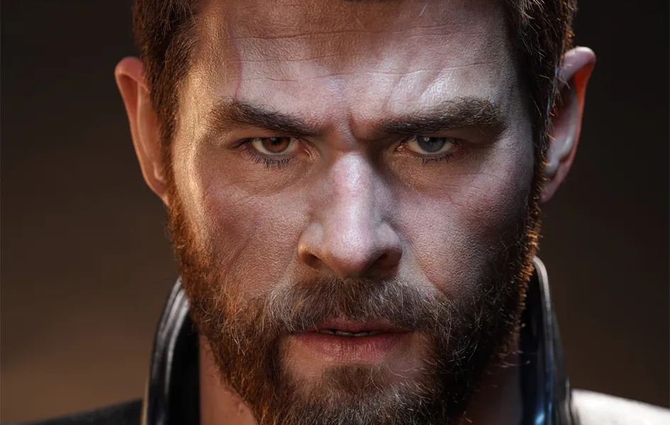 Contemporary Spin Thor Life-Size Bust