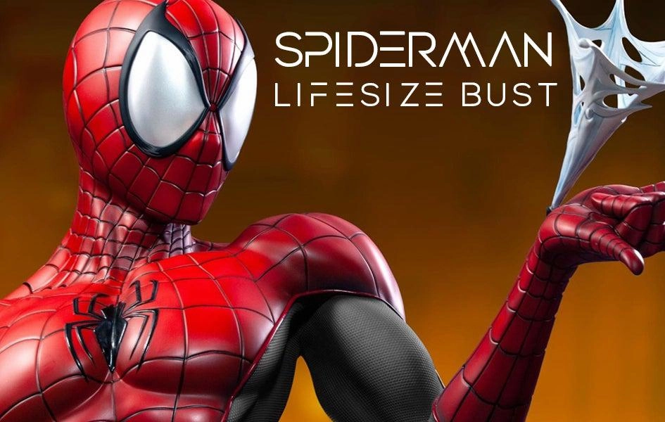 Spiderman BLACK/RED 1:1 Lifesize Bust PVC Goods
