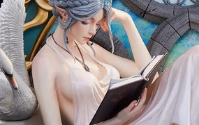 Designer Object Brand Collaboration GhostBlade - Black Swan (White Version) 1/6 Scale Statue