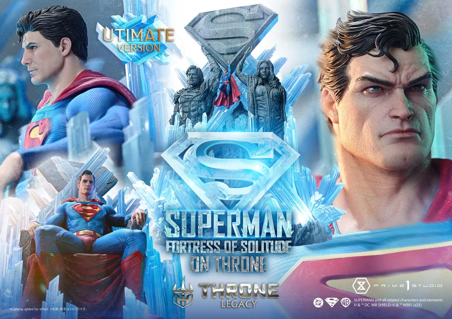 Local Outreach Superman Fortress of Solitude on Throne (Ultimate Bonus) 1/4 Scale Statue