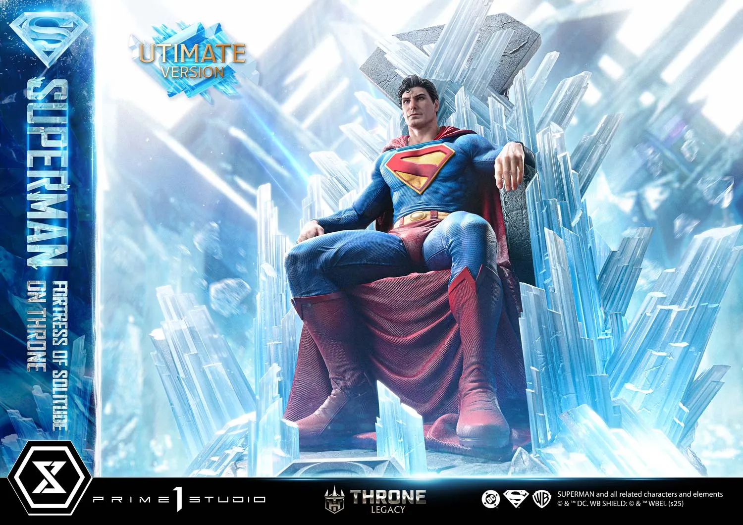 Superman Fortress of Solitude on Throne (Ultimate Bonus) 1/4 Scale Statue Skill Ceiling Premium Quality