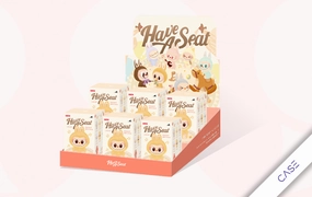 Creature Figurine Display Model The Monsters - Labubu Have a Seat Vinyl Plush Blind Box Figure Case