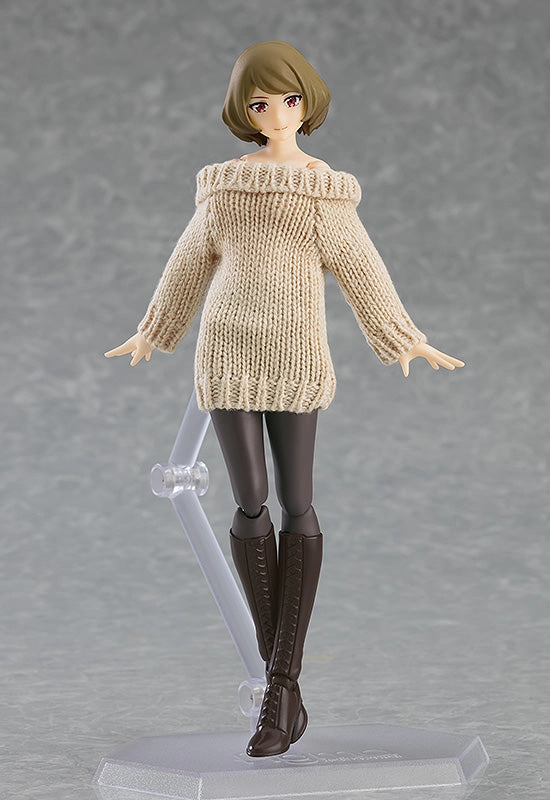 Conservation Grade Collectible Sculpture figma Female Body (Chiaki) with Off-the-Shoulder Sweater Dress
